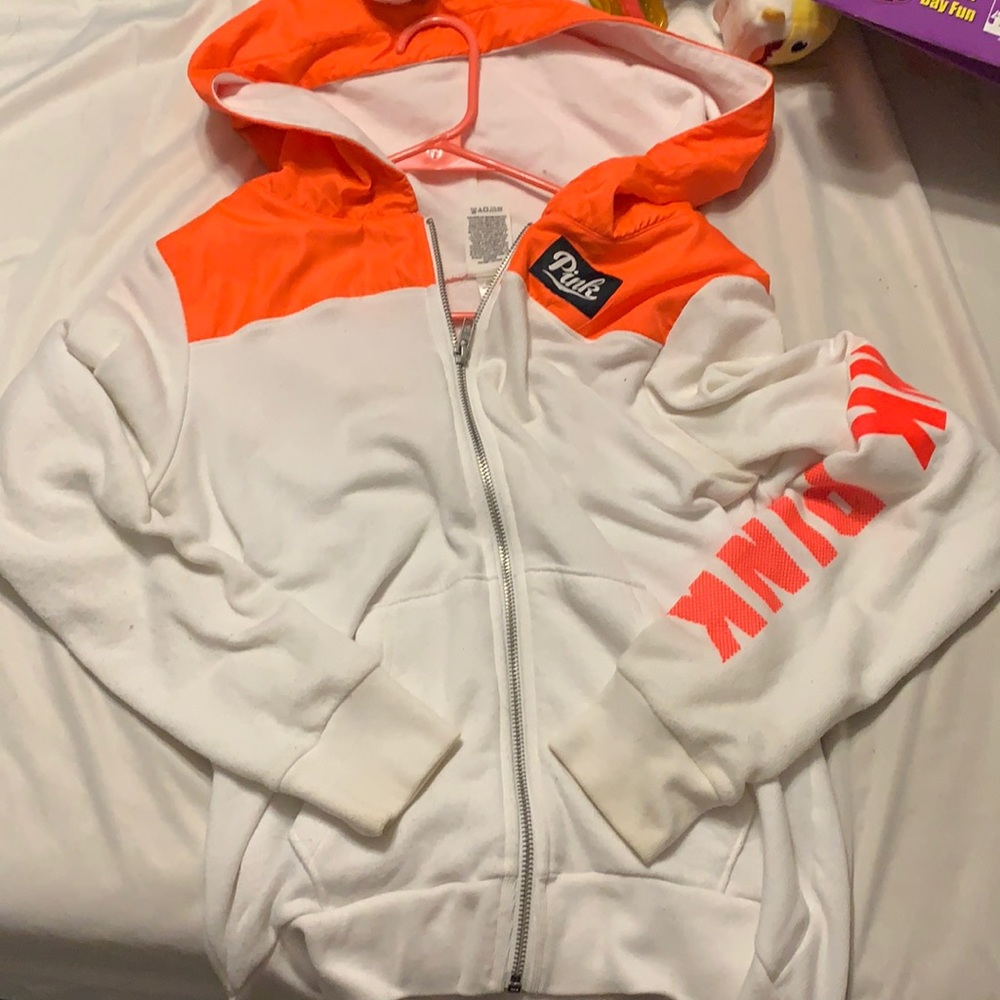 Pink zip up hoodie